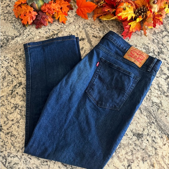 Vintage Levi’s 514 Men’s 36x26 InseamLoose Straight Leg Dark Wash Denim Jeans - Picture 15 of 16